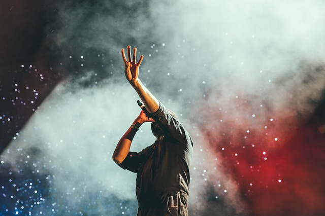 Singer at a Concert